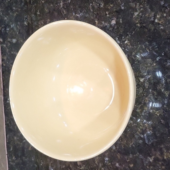 Watt Pottery #07 Ribbed NAPPY BOWL Oven Ware 3 LEAF APPLE Pattern - Picture 3 of 5